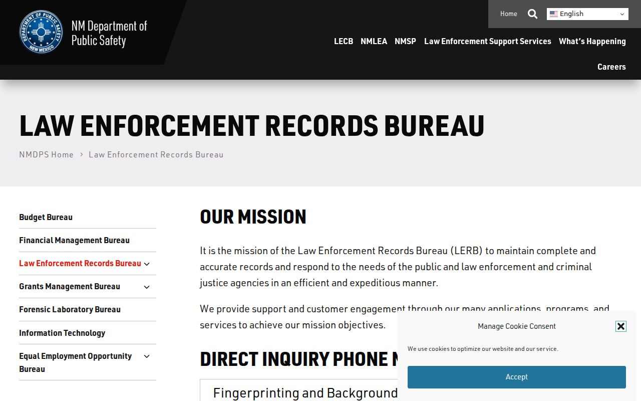 New Mexico criminal court records DPS Law Enforcement Records Bureau